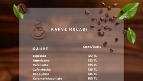 Kahve Molası – Modern Kafe Menü Tasarımı