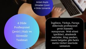  ileri düzeyde tercüme yapabilirim