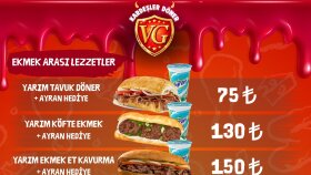 VG Kardeşler Döner Lokantası Menü Tasarımı