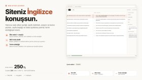 web sitenizi İngilizceye çevirip yayına hazırlıyorum
