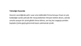 Duygusal Kısa Yazı ( Örnek Metin)