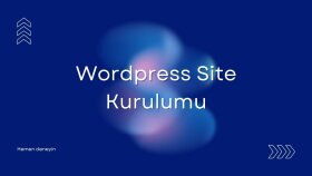 wordpress sitenizi anahtar teslim kurarım