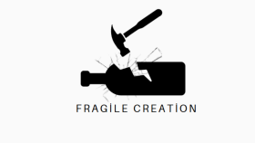 Kırık şişe tablosu logo tasarımı