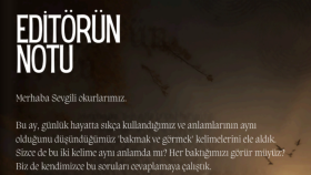 GÜNEŞ DERGİSİ EDİTÖR NOTU