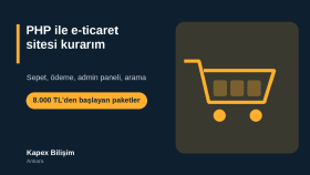 PHP ile e-ticaret sitesi kurarım