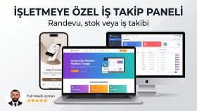 işletmenize randevu ve iş takip paneli yaparım