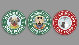 Kedi - Köpek Mama Sticker