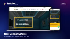 Tiger Ceiling Systems - Kurumsal Web Sitesi