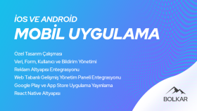 iOS ve Android mobil uygulamanızı geliştirebilirim