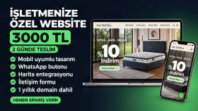 işletmeniz için hızlı ve modern web sitesi yaparım