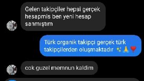 Türk organik takipçi 
