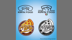 ''R.WIN PİZZA'' logo tasarımları ortak çalışma.