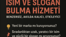 firmanıza özel uyumlu slogan ve marka ismi bulabilirim