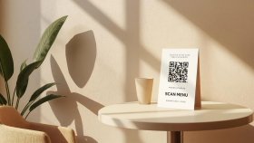 QR Menü ve Menü Mockup – Modern ve Sade Konsept
