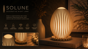 Organik Form Gece Lambası Tasarımı - Solune