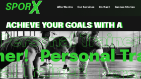 SporX Website UI design