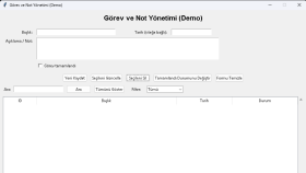 Görev ve Not Yönetimi Masaüstü Uygulaması (Demo)