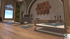 3D Makam Odası - Mobilya Tasarım & Render & Animasyon