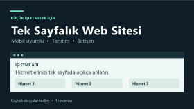 işletmeniz için tek sayfalık web sitesi hazırlarım