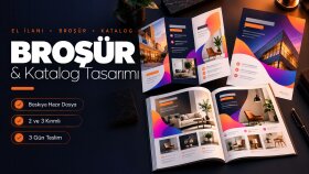 baskıya hazır broşür ve katalog tasarımı yaparım