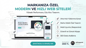 markanıza özel modern ve hızlı web siteleri kurabilirim