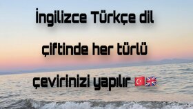 İngilizce Türkçe dil çiftindeki her türlü çevirinizi yaparım