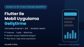 Flutter ile Android ve iOS mobil uygulamanızı geliştiririm