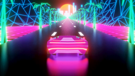 Retrowave-Cyberpunk Tarzı 3D Modelleme ve Animasyon