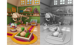 Dinosaur Muse – Stylized 3D Environment (Match-3 Game Style)