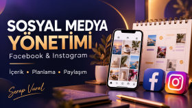 Facebook ve Instagram içeriklerinizi hazırlar ve yönetirim