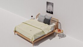 3D mobilya tasarımı, modelleme, render