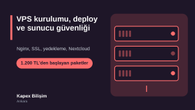 sunucu kurulumu, deploy ve güvenlik yaparım