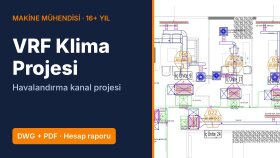 VRF klima projesi ve havalandırma kanal projesi çizerim