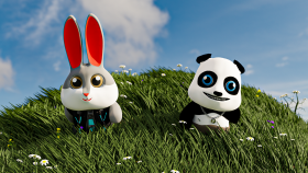 Karakter Tasarımı - Tavşan ve Panda Projesi