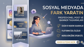 sizin için sosyal medyada post ve banner düzenlerim