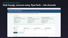 Pazaryeri stok ve fiyat kontrol paneli