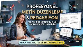 Metinlerinizin redaksiyon ve imla denetimini profesyonelce yapabilirim