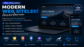özel kodlanmış modern web siteleri tasarlarım