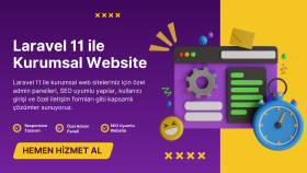 laravel 11 ile kurumsal web site hazırlarım
