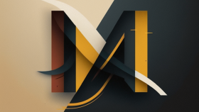 M minimalist logo tasarımı