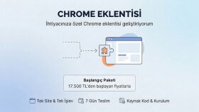 ihtiyacınıza özel Chrome eklentisi geliştiririm