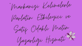 metin yazarı olarak hizmet veriyorum