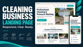 temizlik firmanız için mobil uyumlu landing page yaparım