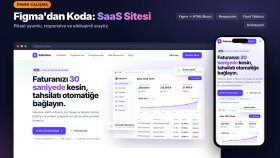 Figma'dan Koda SaaS Sitesi – Örnek Çalışma