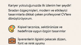 modern ve etkileyici CV tasarımı yaparım