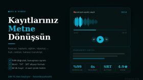 ses ve video kayıtlarını hızlı ve hatasız şekilde hazırlarım