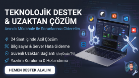 bilgisayar, yazılım ve sunucu sorunlarınızı uzaktan çözerim