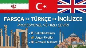 Farsça Türkçe ve İngilizce çeviri hizmeti sunarım