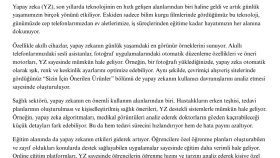 Yapay Zeka Teknolojisi Hakkındaki Yazım