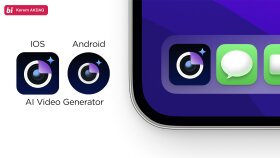 AI Video Generator - IOS ve Android App Icon